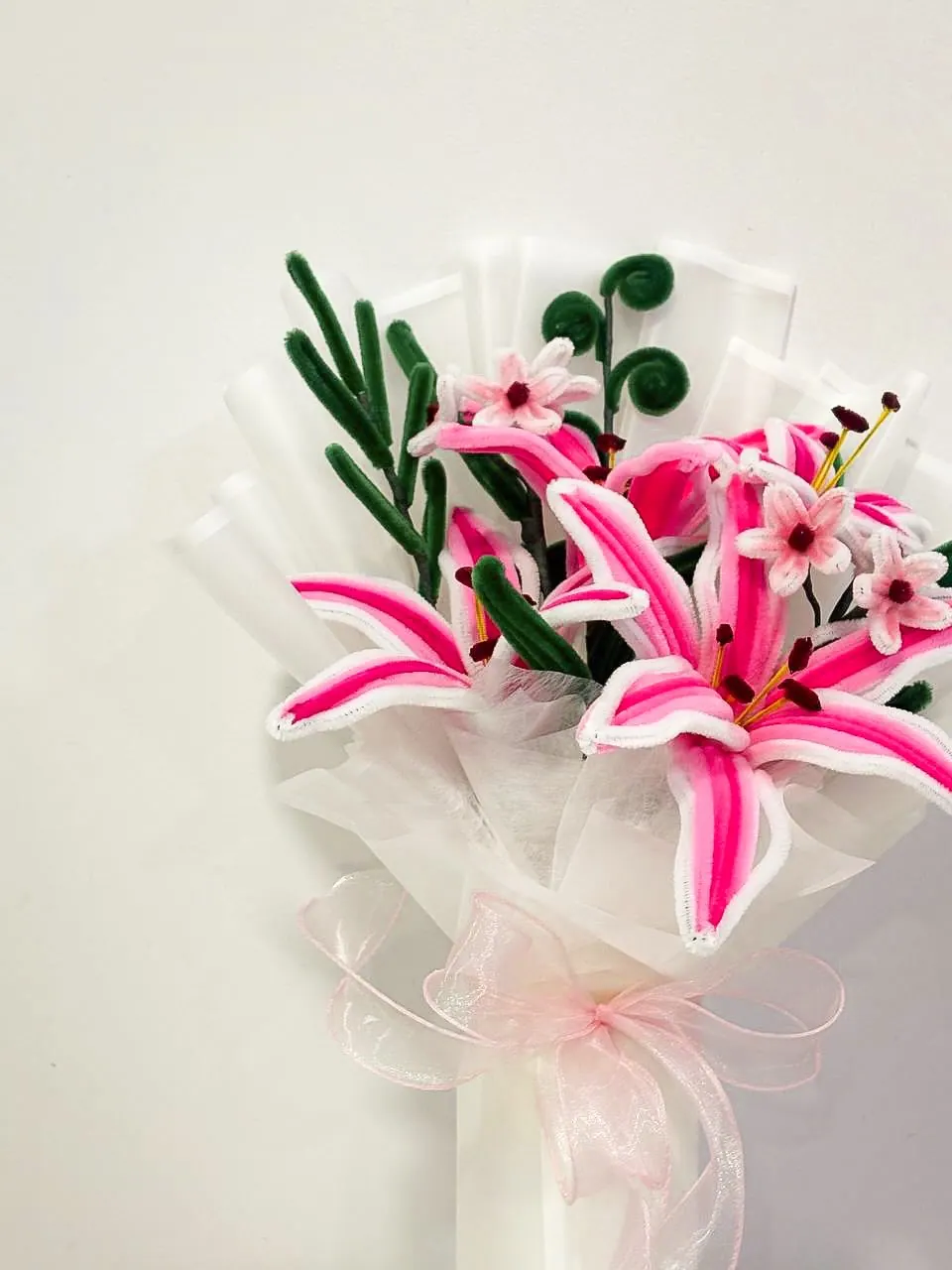 Pink lily bouquet