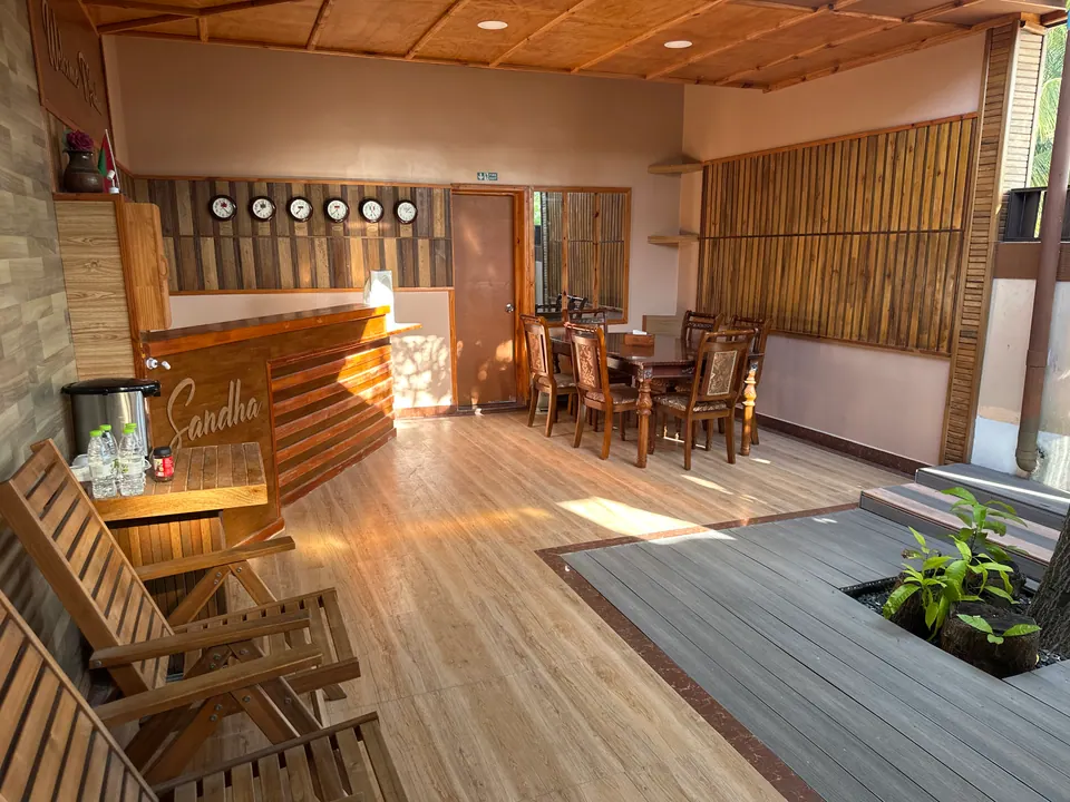 Reception and the courtyard lounge
